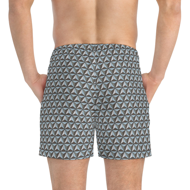 Space Ship Earth Inspired Swim Trunks