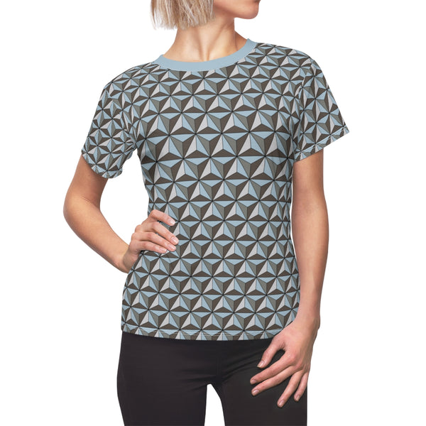 Space Ship Earth Inspired Women's AOP Tee